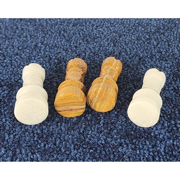 Chess Set pieces 4 Bishops Brown and White Handmade Premium Quality Chess Lovers - Picture 6 of 6